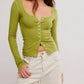Free People - End Game Pointelle Long Sleeve Top