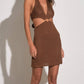Elan - Crochet Mini Halter Cut Out Dress