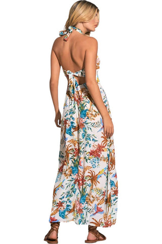 Elan - Vestido longo cruzado