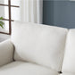 68 Inch Faux Leather Rolled Arm Sofa with Nailhead Trim