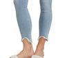 7 For All Mankind - Ankle Skinny Frayed Wave Hem Jeans