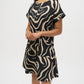 Joseph Ribkoff - Abstract Print A-Line Dress