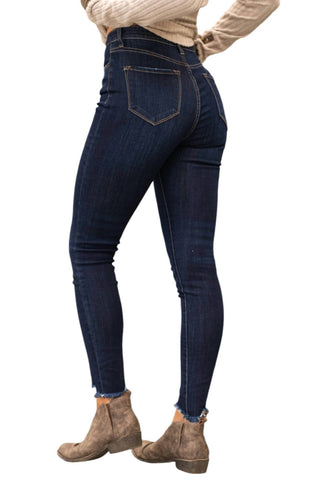 Kancan - Calça jeans skinny com botões e cintura alta da Mindy