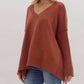 Entro - An Oversized V-Neck Top