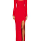 Good American - Virgo Maxi Long Sleeve Scoop Dress