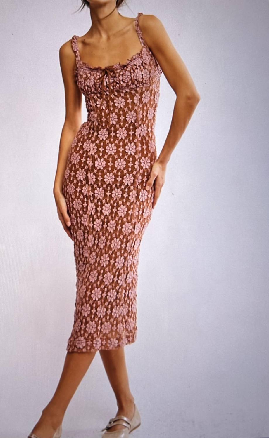 Free People - Lucinda Lace Midi Ginger Combo