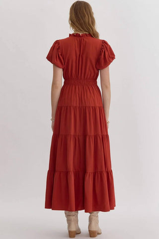 Entro - Puff Sleeve Maxi Dress