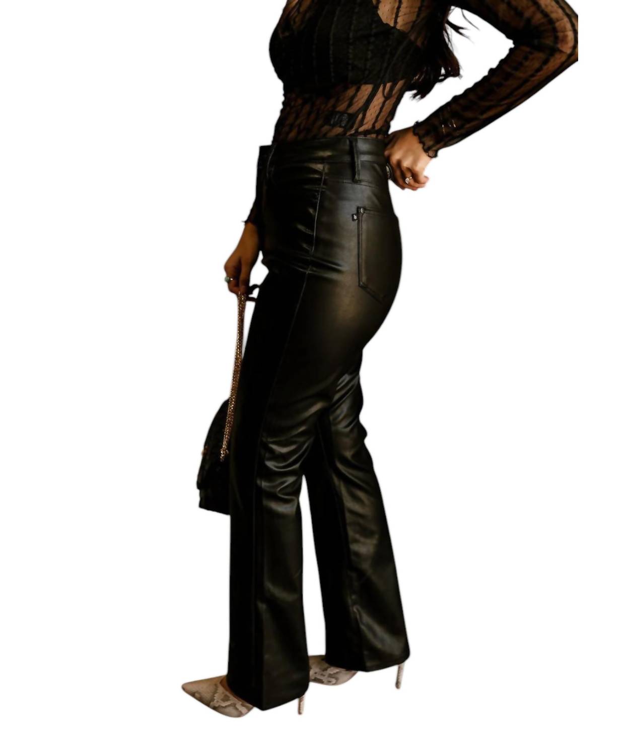 Judy Blue - Malia Faux Leather Bootcut Pants