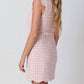 Baby Pink - Scallop Cap Sleeve Mini Dress