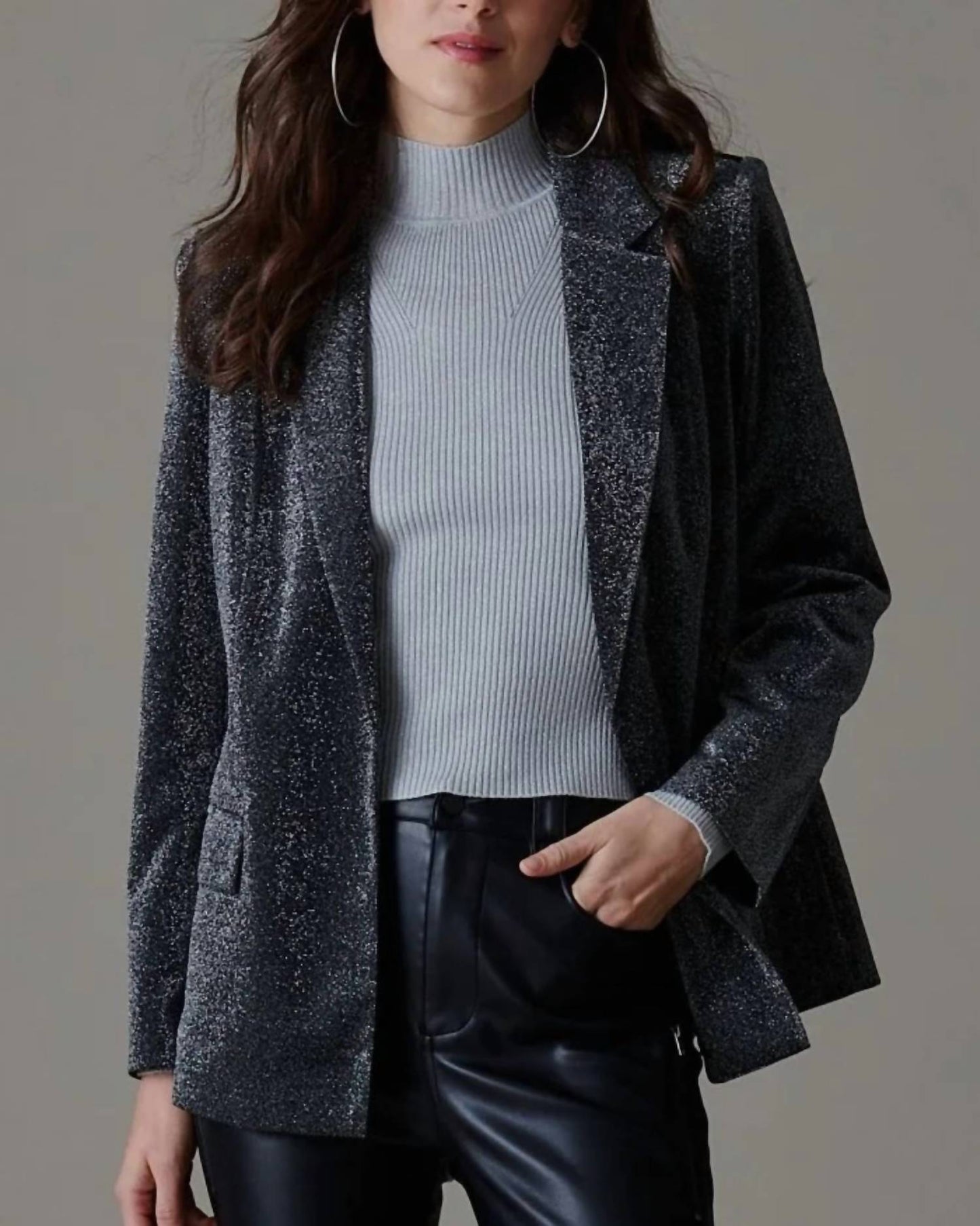 Steve Madden - Peyton Metallic Sparkle Blazer