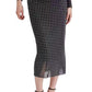 Steve Madden - Emi Embellished Rhinestone Mesh Midi Skirt