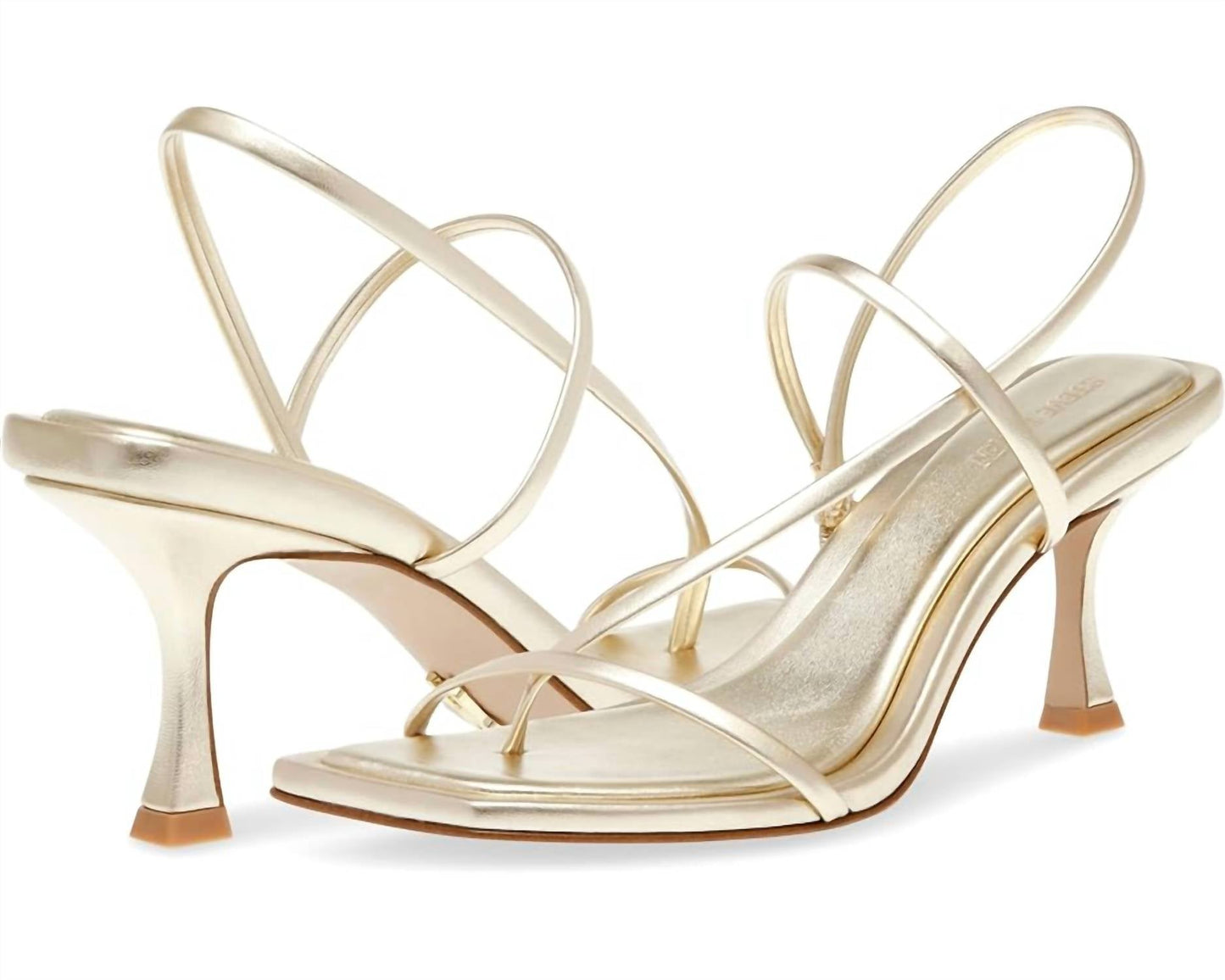Steve Madden - Women's Locke Leather Strappy Y2k Mid Heels Sandals