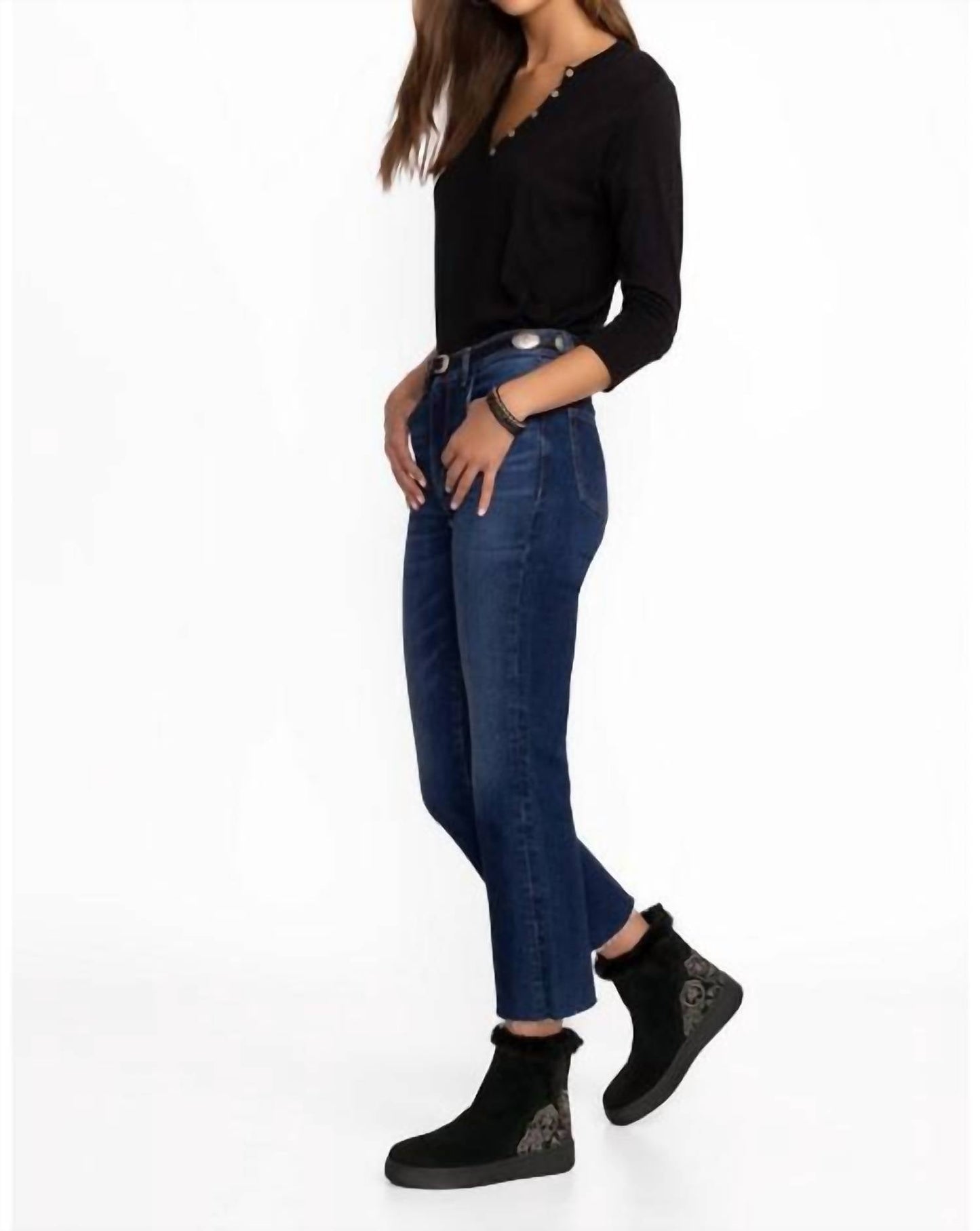 Johnny Was - GRADI EMBROIDERED SLIP ON BOOTIE