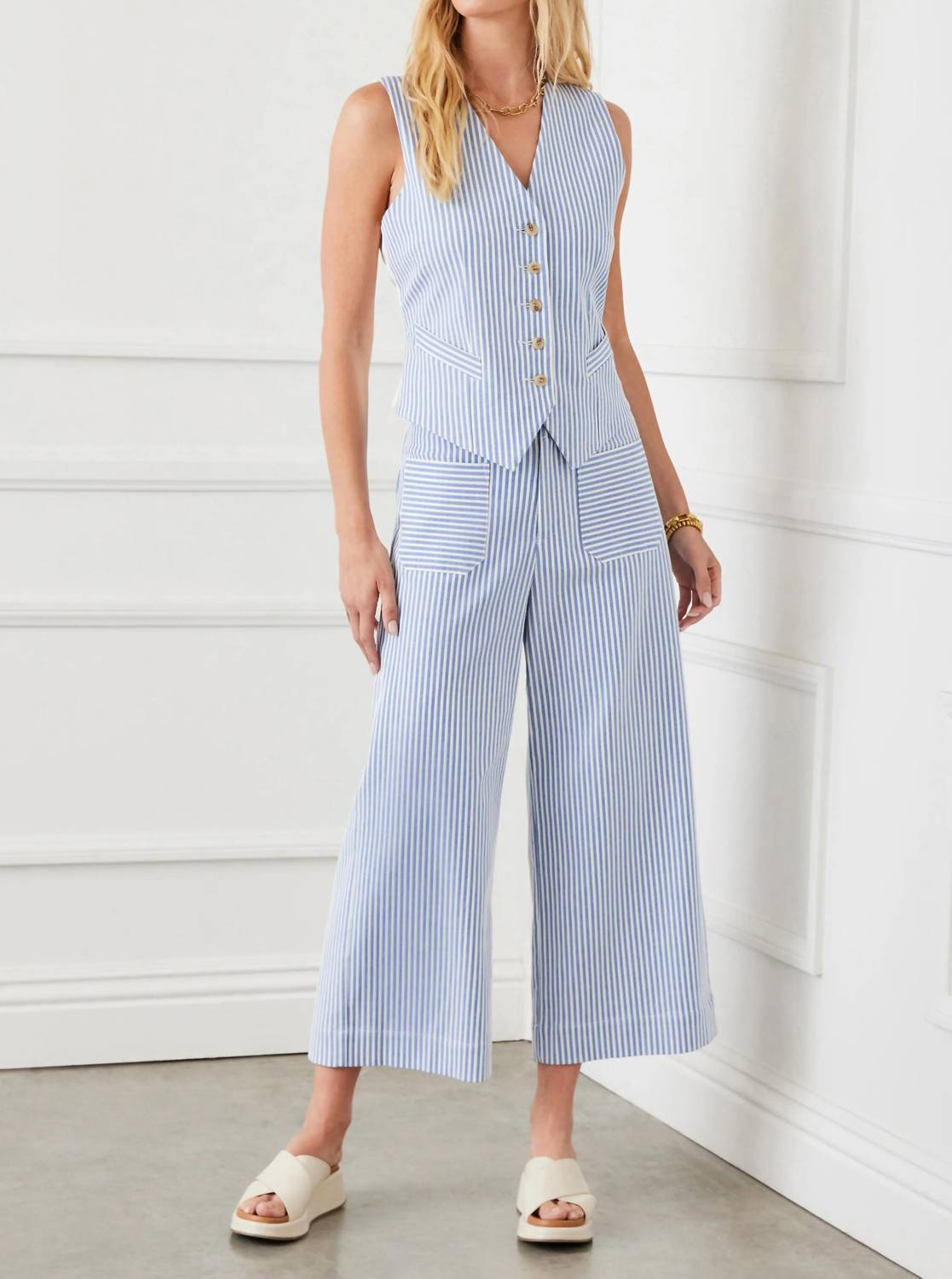Karen Kane - Cropped Wide Leg Pants