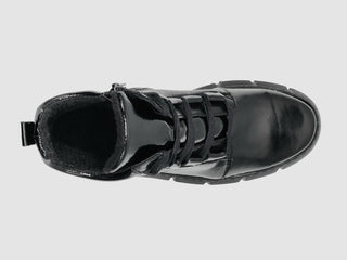 Helios - Botas femininas de couro Ino com forro de lã e zíper