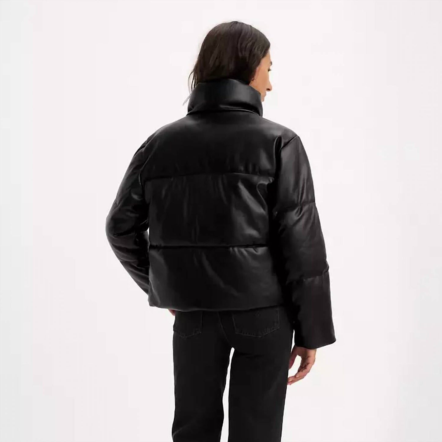 Levi'S - Faux Leather Bomber Puff Jacket