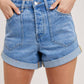 Bluivy - Shorts jeans com bolso Western