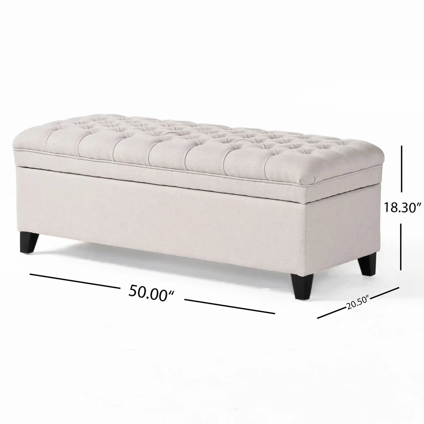 Juliana - Storage Ottoman With Birch Legs