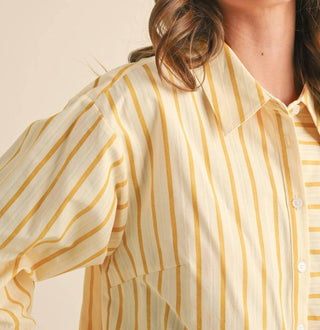 &amp;Merci - Blusa listrada de narciso