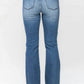 Judy Blue - Women's Mr Plaid Patch Detail Bootcut Jeans