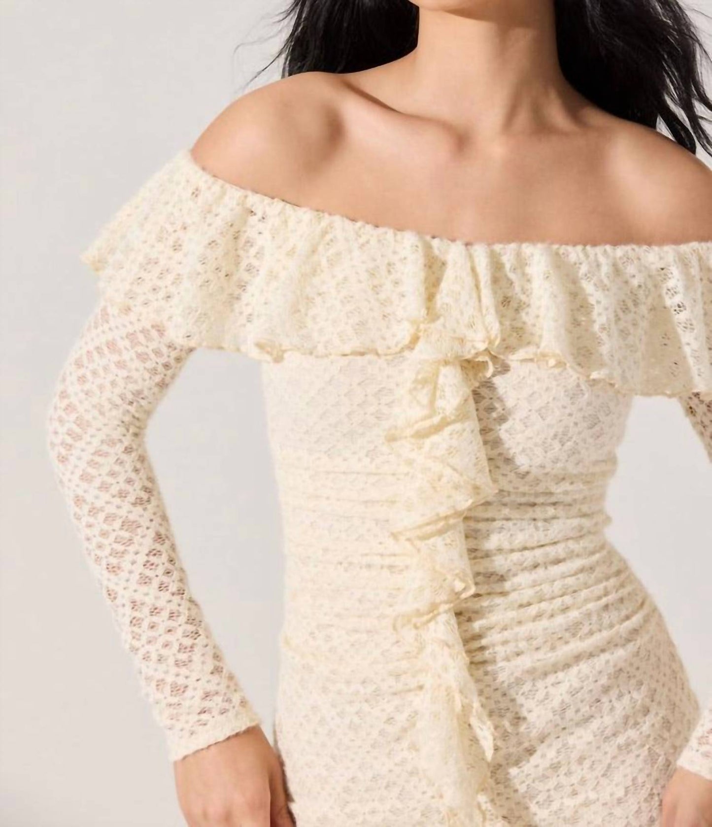 Astr - Dorian Ruffle Off Shoulder Dress