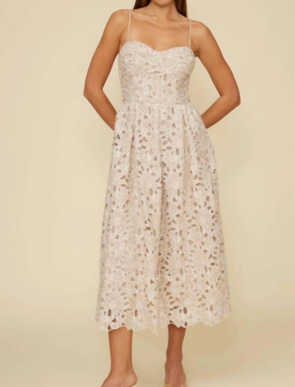 Lucy Paris - Mona Lace Midi Dress