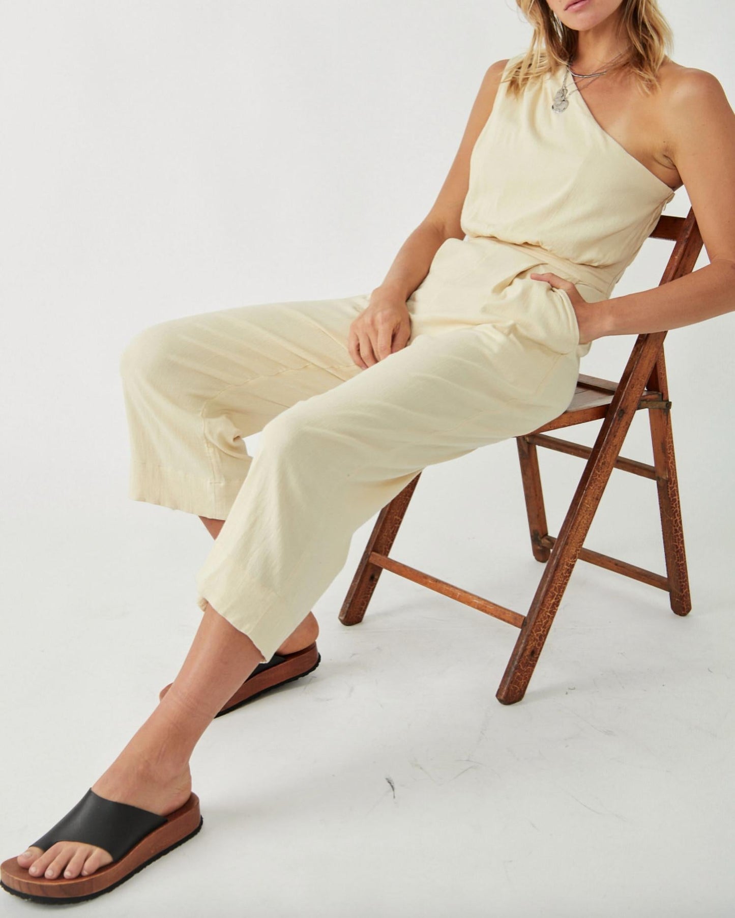 Free People - One Shoulder High Waisted Jumpsuit
