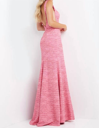 Jovani - Vestido de baile em jérsei com glitter e decote em V