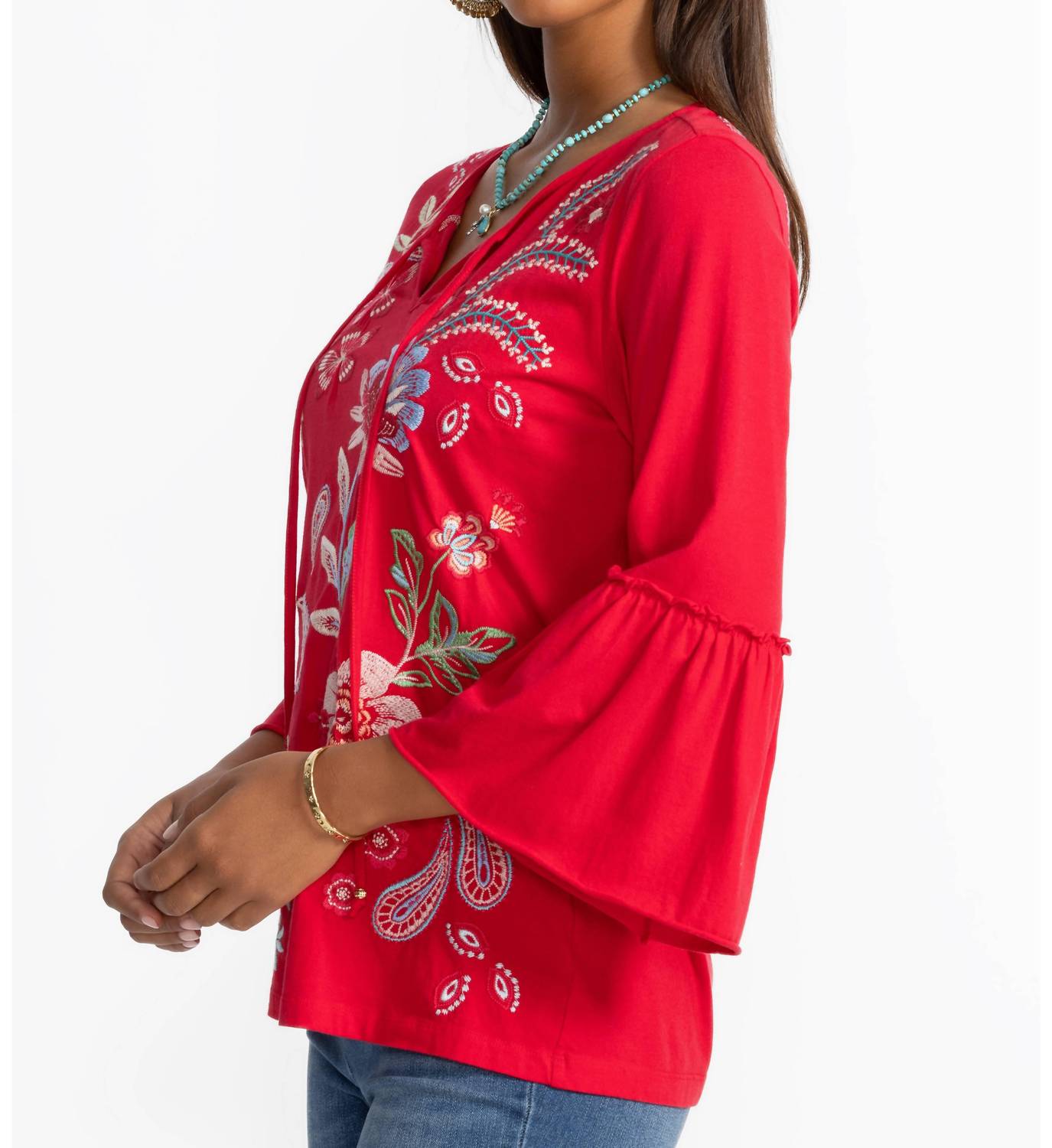 Johnny Was - Freyde Ruffle Sleeve Top