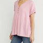 Entro - Waffle Knit Babydoll Top