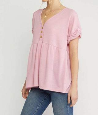 Entro - Top Babydoll Tricotado Waffle