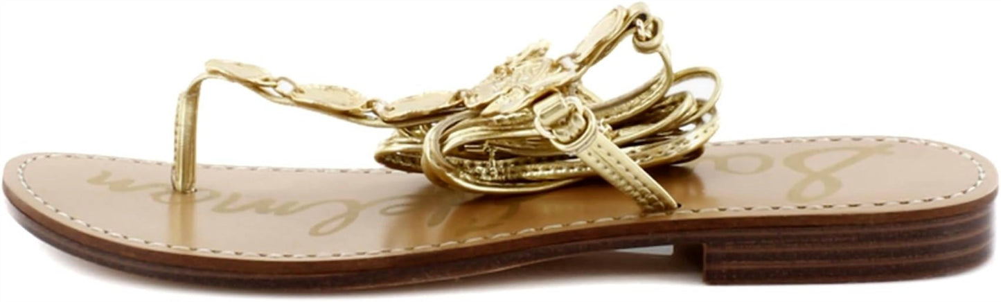 Sam Edelman - Women's Deirdre Strappy Medallion Thong Flat Fashion Sandals