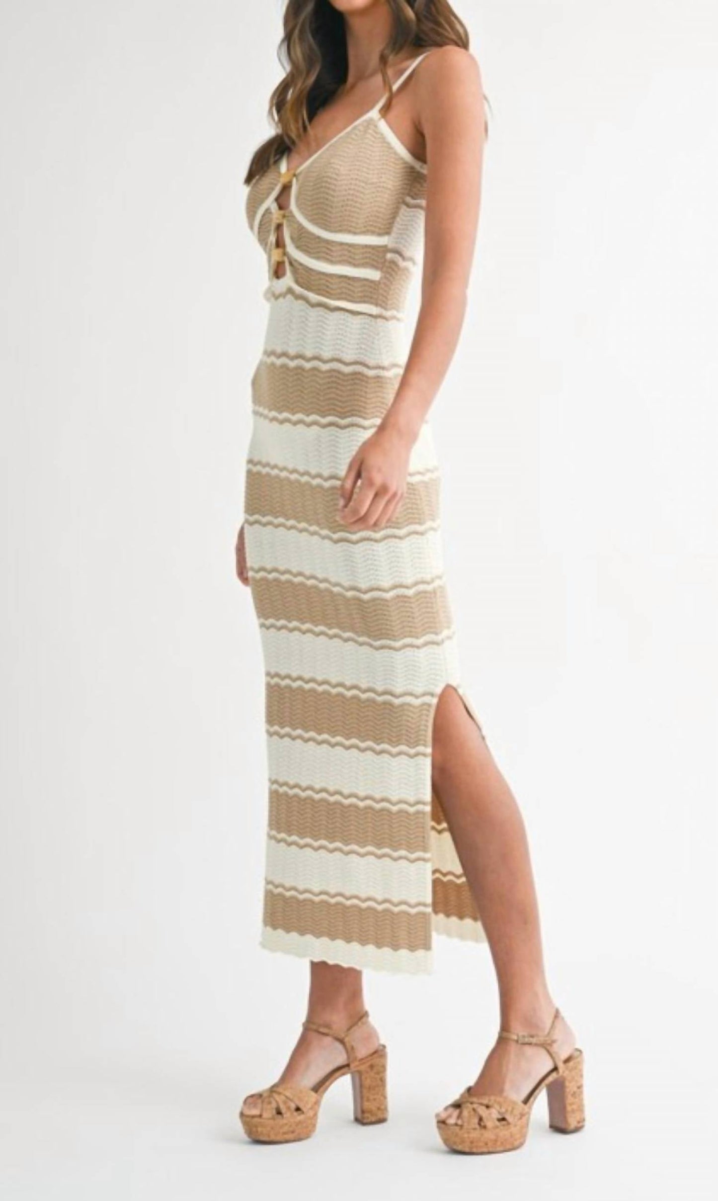 Mable - Striped Midi Dress