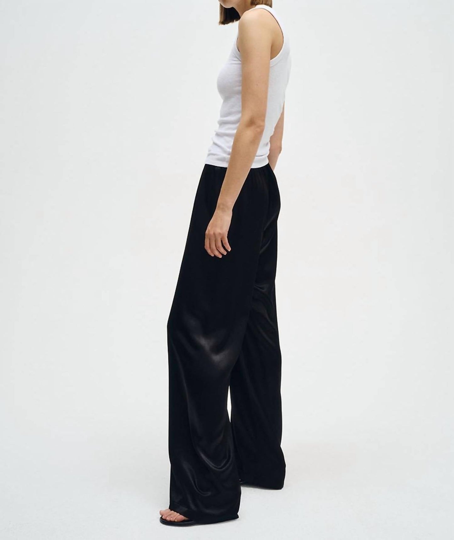 Enza Costa - Women's Satin Wide Leg Pants