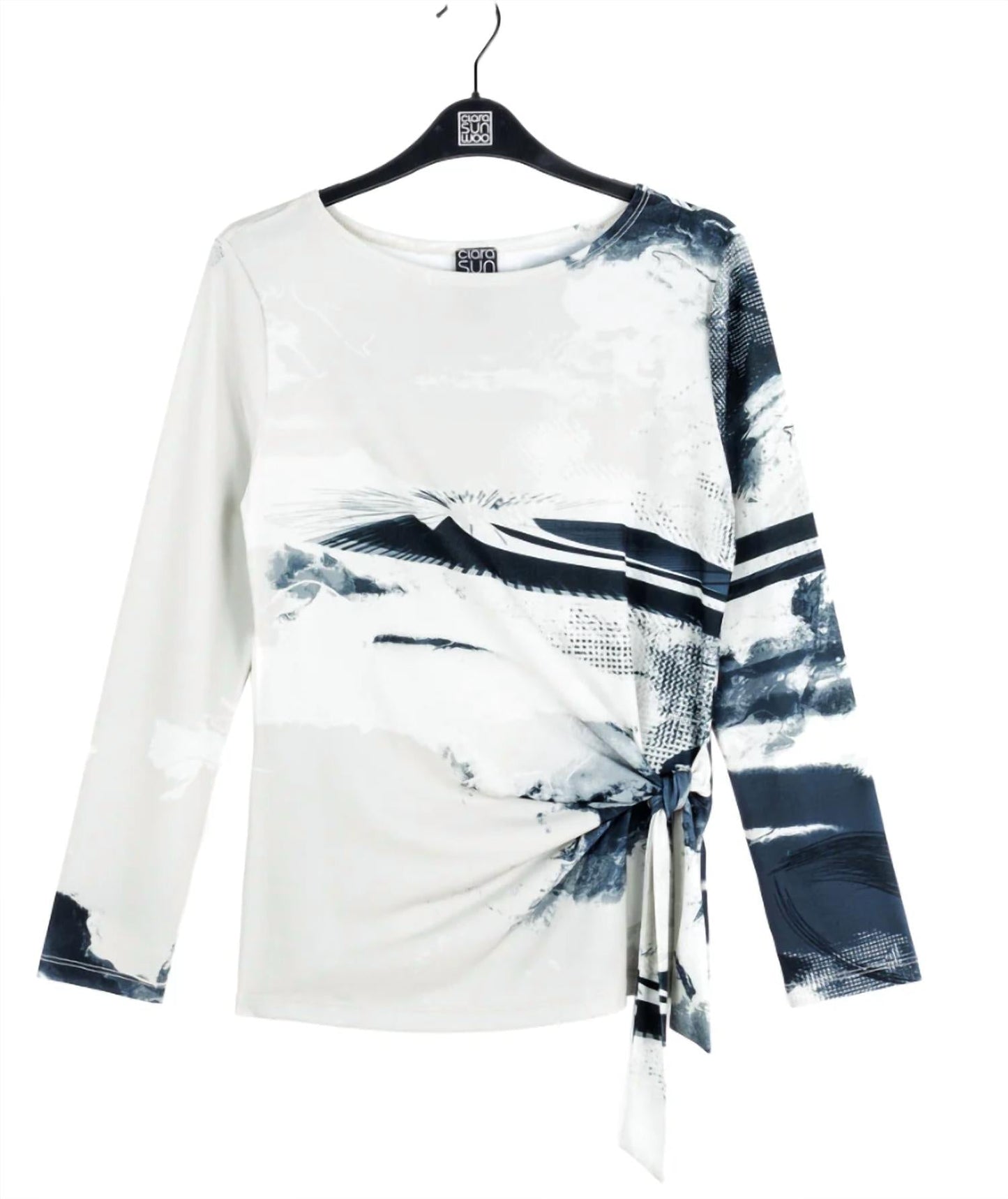 Clara Sunwoo - Side Tie Waist Top - Misty Petals