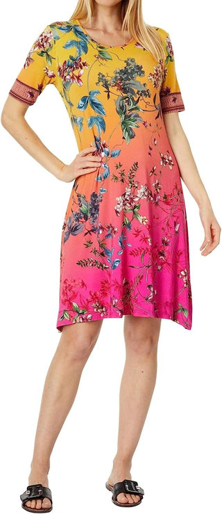 Johnny Was - Vestido curto de malha estilo swing Emboy