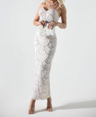 Bella Barnett - Teresa Pearl Sequin Midi Dress
