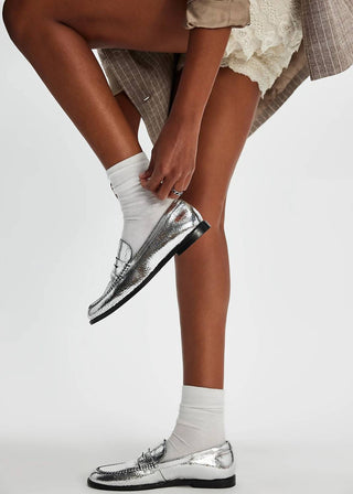 Free People - Mocassim feminino com ponto de cobertor
