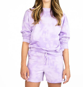 Body Wrappers - Tie Dye Drop Shoulder Sweatshirt