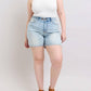 Judy Blue - High Rise Mid Length Dad Denim Short