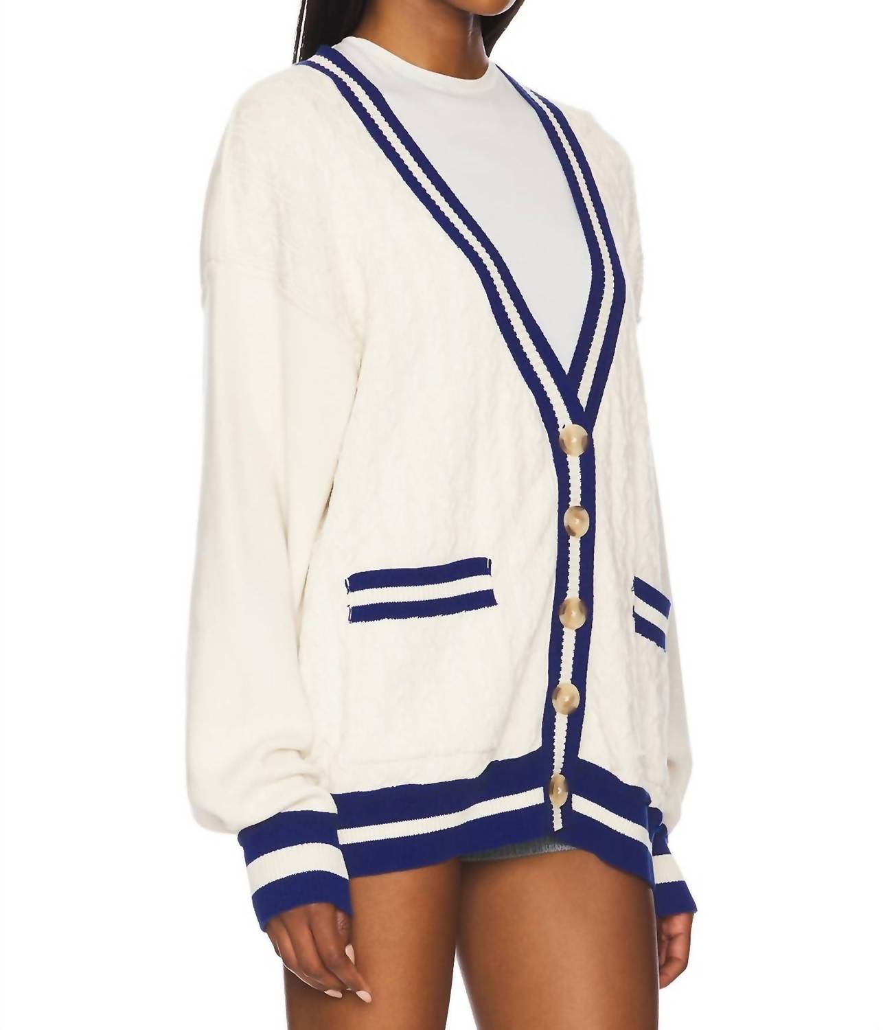 Free People - Varsity V Neck Cardigan