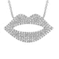 Diana M Jewels - 0.19 Cts Diamond Pave Lips Pendant