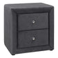 Nightstand With Storage Drawer, Upholstered, Transitional