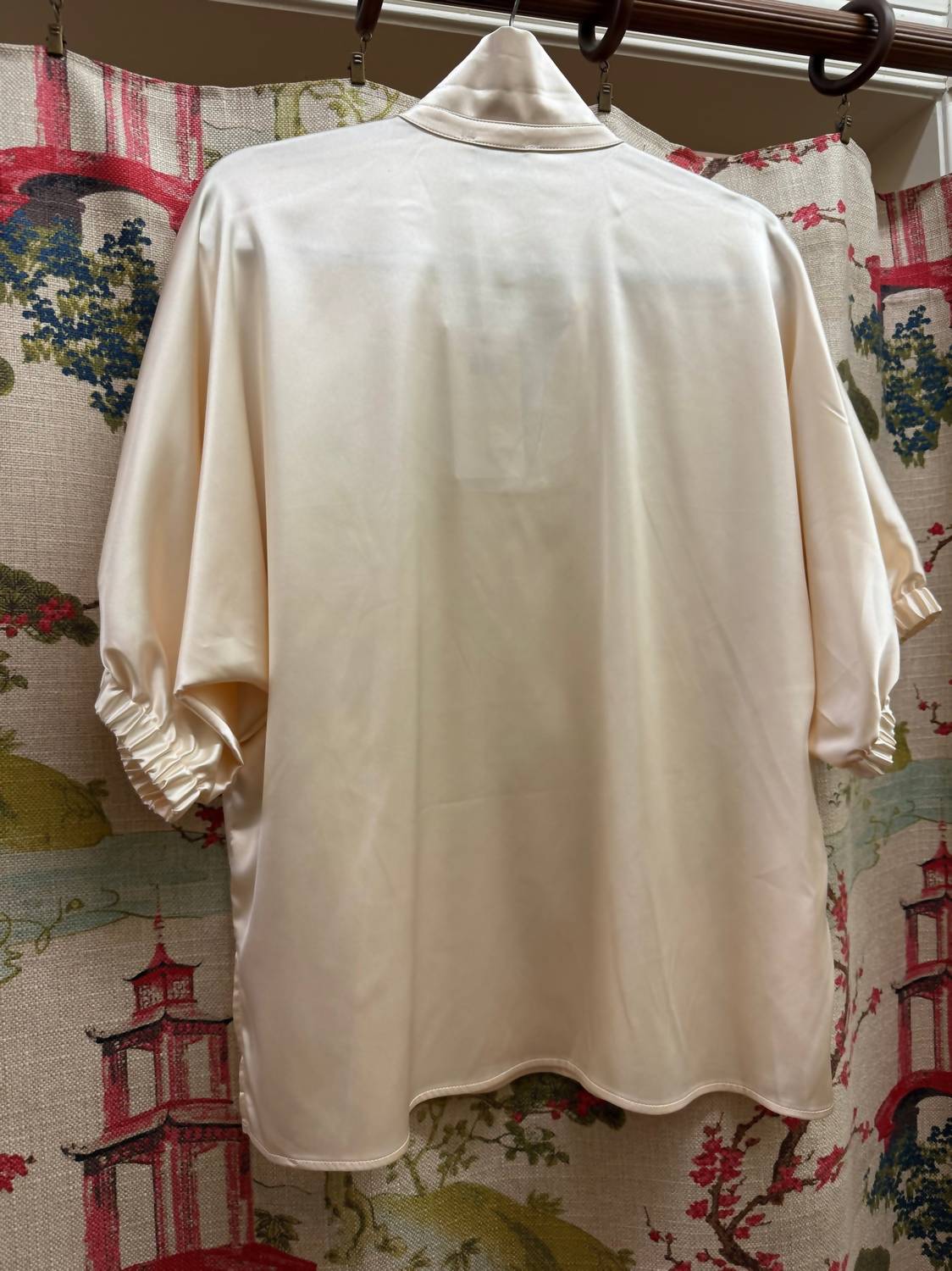 Adrienne - Women's Morgan Ruffle Collar Satin Blouse