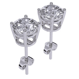 Aamiaa - Brincos de diamante natural redondo brilhante de 0,40 quilates