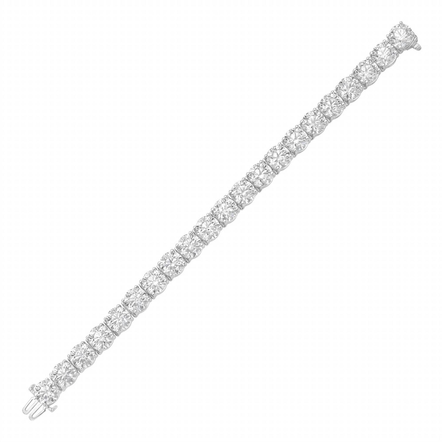 Diana M Jewels - 27.75 Cts Round Lab Grown Diamond Tennis Bracelet