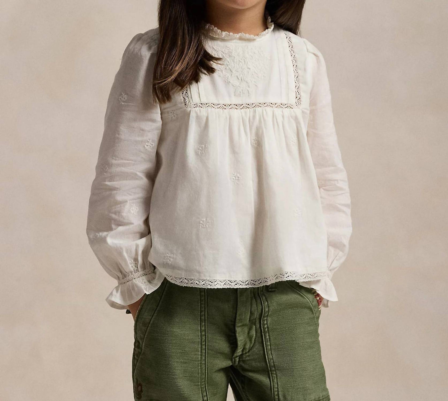 Polo Ralph Lauren - Embroidered Cotton Voile Top