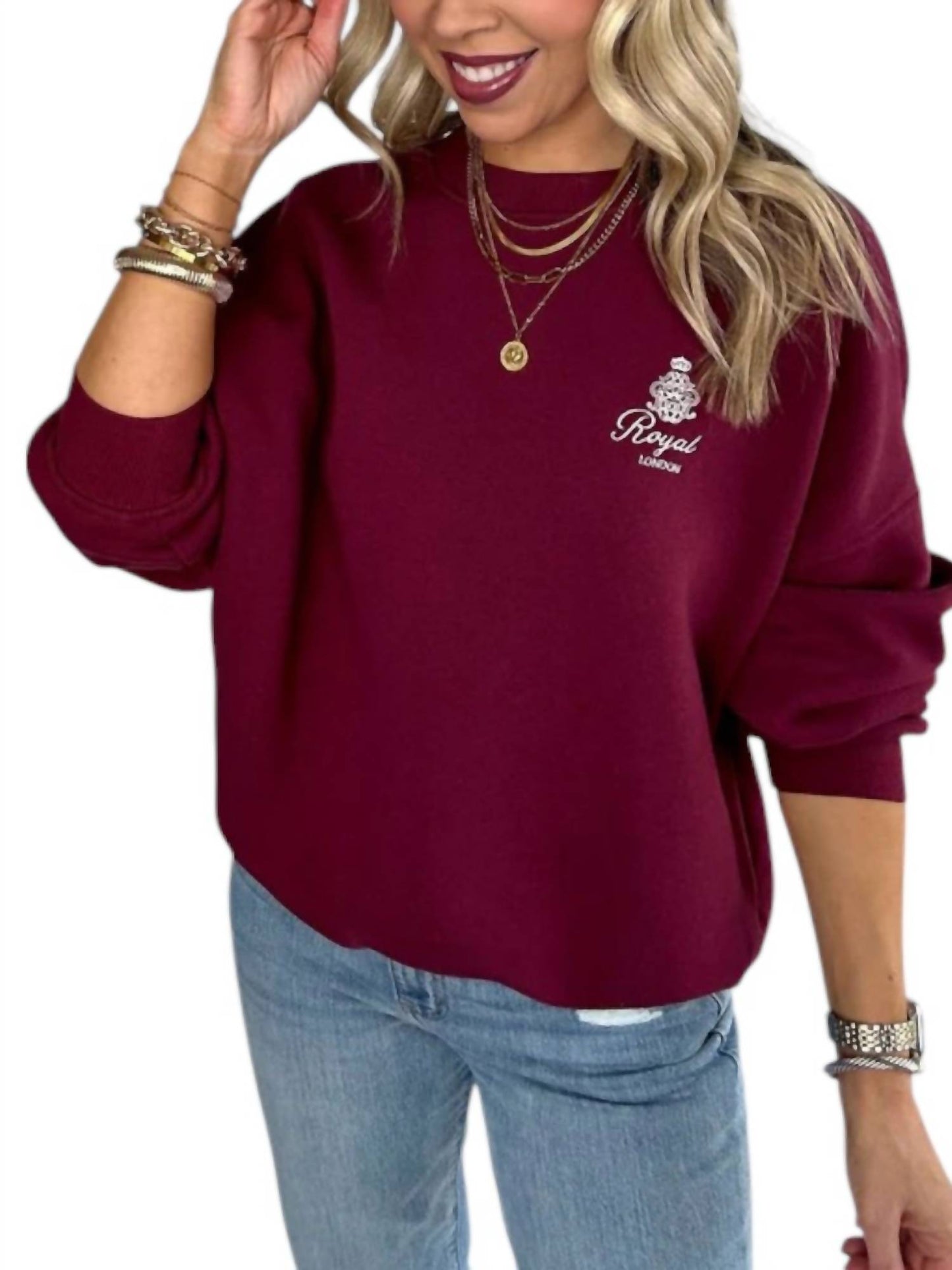 Blu Pepper - London Embroidered Sweatshirt