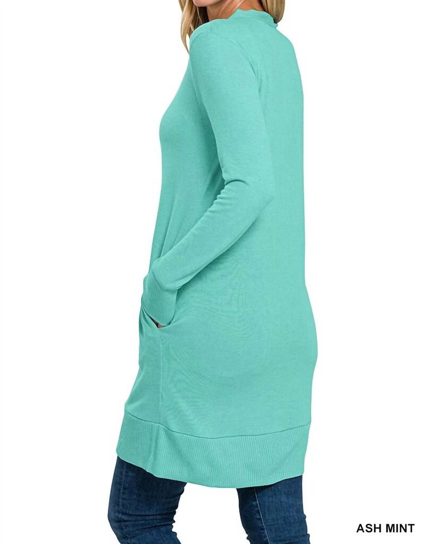 Zenana - Women's Snap Button Longline Cardigan