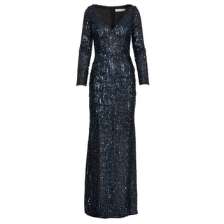 Ieena For Mac Duggal - 26445 Long Sleeve Sequin Gown